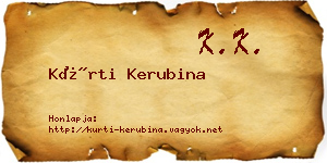 Kürti Kerubina névjegykártya